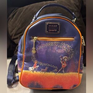 Loungefly Pixar Coco Navy & Orange Mini Backpack